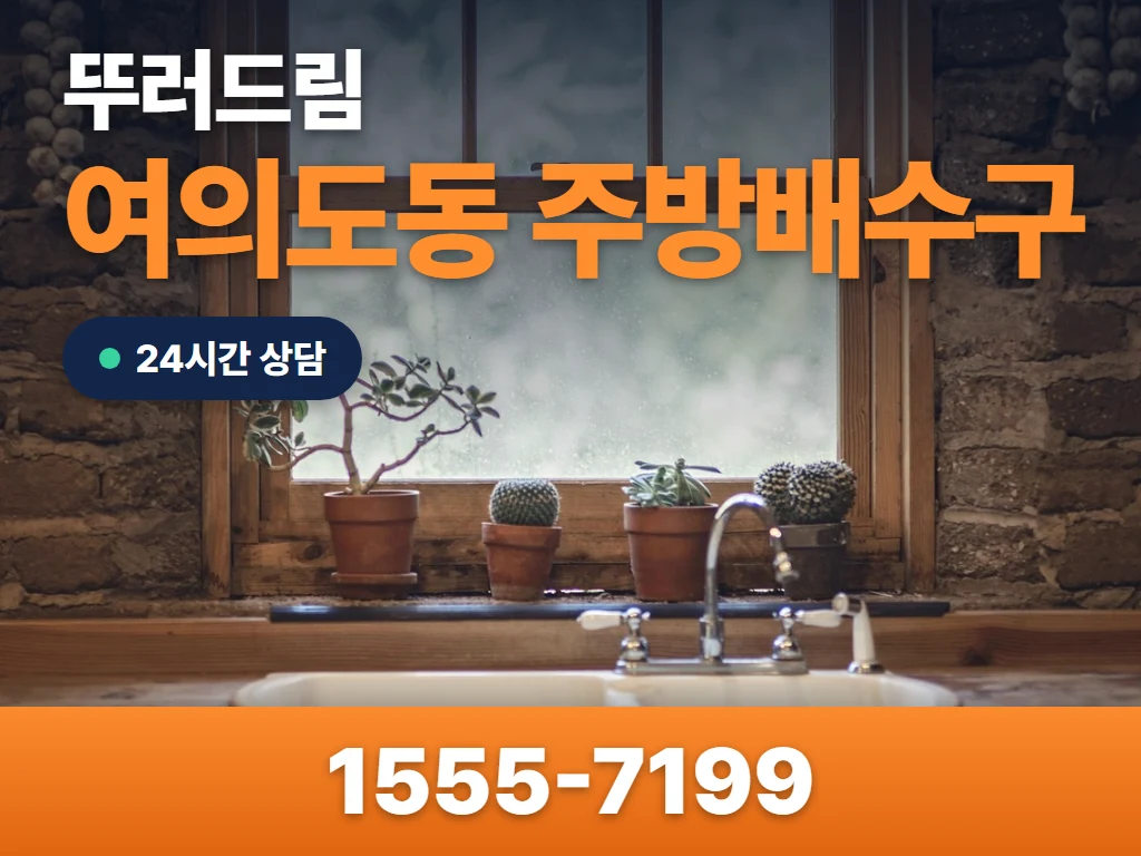 여의도동 주방배수구 현장