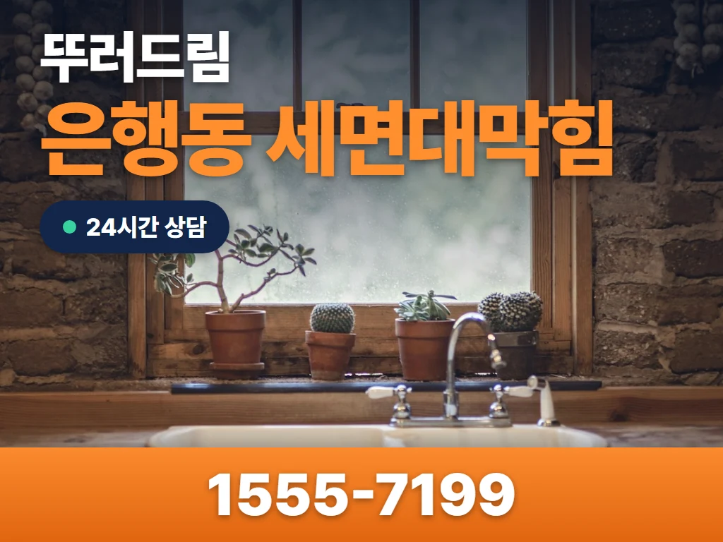 은행동 세면대막힘 현장