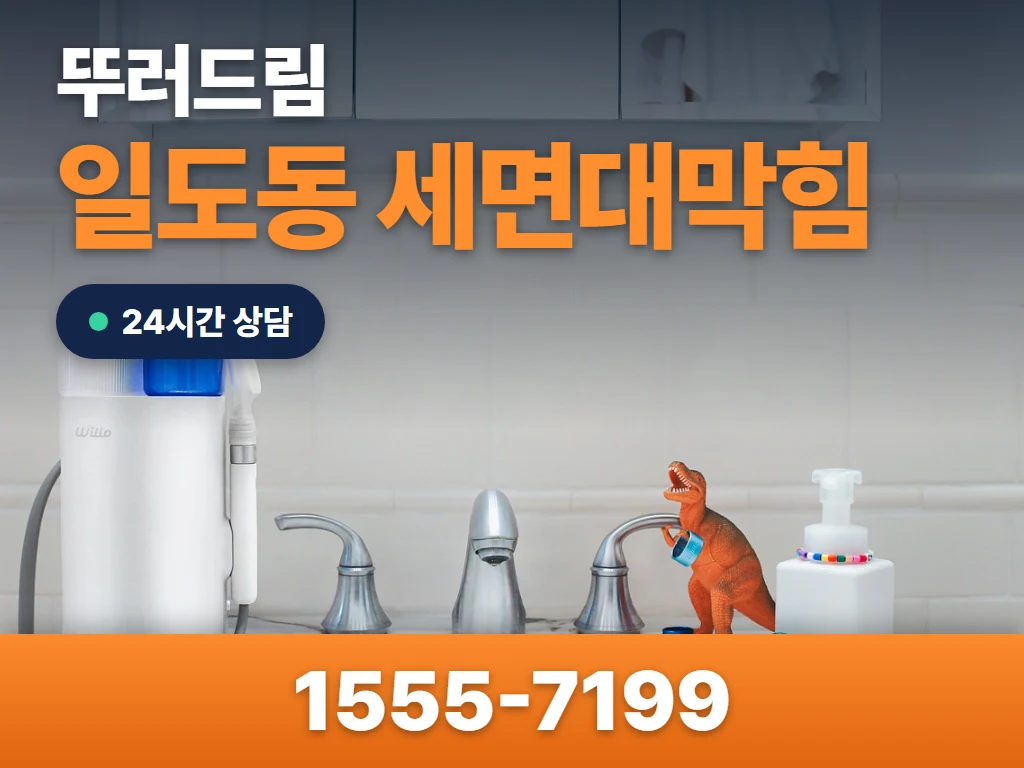 일도동 세면대막힘 현장